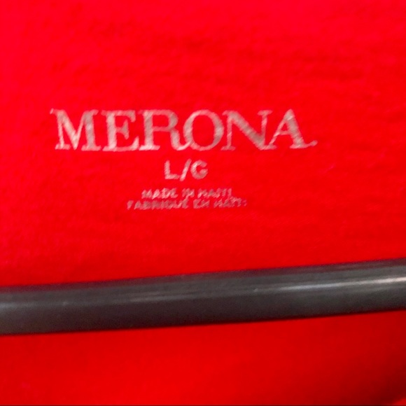 Merona Tee Shirt Red Solid Christmas Stretch - Picture 3 of 6